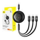 Kép 9/9 - Gyors töltőkábel 3in1 Baseus Free2Draw USB-C USB-C/Lightning/Micro 100W, 1,1m (fekete)