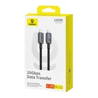 Kép 7/9 - Gyorstöltő kábel Baseus Crystal Shine USB-C USB-C 100W, 1,5m, 20Gb (fekete)