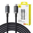 Kép 9/9 - Gyorstöltő kábel Baseus Crystal Shine USB-C USB-C 100W, 1,5m, 20Gb (fekete)