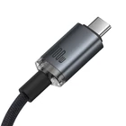 Kép 2/9 - Gyorstöltő kábel Baseus Crystal Shine USB-C USB-C 100W, 1,5m, 20Gb (fekete)