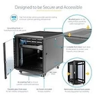 Kép 3/7 - StarTech.com RK1536BKF állvány 15U Szabadonálló állvány Fekete