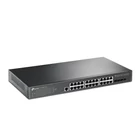Kép 2/3 - TP-Link JetStream TL-SG3428X-UPS hálózati kapcsoló Vezérelt L2+/L3 Gigabit Ethernet (10/100/1000) 1U Fekete