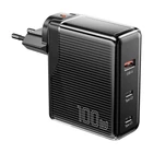 Kép 1/4 - Wall charger, Essager, ECT2CA-ZXB01-Z, GaN, USB-A, USB-C 100W (black)