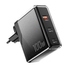 Kép 3/4 - Wall charger, Essager, ECT2CA-ZXB01-Z, GaN, USB-A, USB-C 100W (black)
