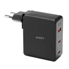 Kép 1/2 - Aukey PA-B7O 1xUSB-A, 2xUSB-C, 140W GaN fali töltő (fekete)