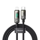 Kép 1/4 - Mcdodo CA-3600 USB-C Lightning kábel, automatikus kikapcsolás, 36W, 1.2m (fekete)