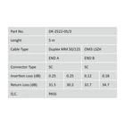 Kép 5/5 - Digitus DK-2522-05/3 InfiniBand és száloptikai kábel 5 M SC I-VH Türkizkék