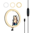 Kép 2/3 - Gyűrűs lámpa telefontartóval PULUZ