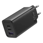Kép 1/3 - Vention FEDB0-EU 2xUSB-C 1xUSB-A 65W/30W/30W GaN hálózati töltő (fekete)