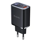 Kép 1/2 - Mcdodo CH-2180 2xUSB-C + USB-A, 30W mains charger with display (black)