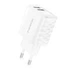 Kép 2/2 - Foneng EU53 20W 2xUSB-A, 2.4A network charger (White) + USB-A toLightning cable