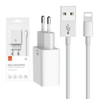 Kép 5/5 - Kettős USB töltő Mcdodo CH-6720 (EU) Lightning 1m utazási szett (fehér)
