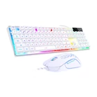 Kép 1/3 - MageGee K1 vezetékes billentyűzet + egér szett (fehér) (QWERTY)