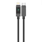 Kép 1/2 - Foneng XS05 PD 27W USB-C-Lightning kábel, 1.2m (fekete)