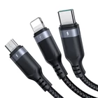 Kép 2/5 - Többfunkciós USB-ről USB-C-re 2x Lightning Micro Joyroom kábel S-A18