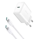 Kép 7/7 - Joyroom power charger JR-TCF24 with C-C cable 30W 1m (white)