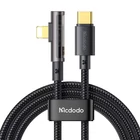 Kép 1/2 - McDodo CA-3390 36W 1.2m USB-C Lightning szögkábel (fekete)