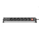 Kép 4/8 - Digitus DA-70624 elektromos elosztó 1,5 M 6 AC kimenet(ek) Beltéri Fekete, Ezüst