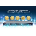 Kép 9/10 - Intellinet 562041 hálózati kapcsoló Vezérelt L3 Gigabit Ethernet (10/100/1000) Ethernet-áramellátás (PoE) támogatása Fekete