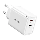 Kép 2/2 - Choetech PD6013 hálózati töltő, GaN, 2x USB-C, PD65W (fehér)