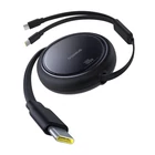Kép 2/2 - Kábel USB-C 2W1 Baseus Fényes tükör, C+C / 100W / 1m (fekete)