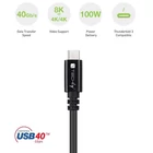 Kép 4/10 - Techly ICOC MUSB40-CMCM08 USB 4.0 USB-C-tól USB-C Thunderbolt 4 PD M/M 80cm Kábel