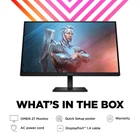 Kép 8/10 - OMEN by HP 27 inch FHD 165Hz Gaming Monitor - OMEN 27 számítógép monitor 68,6 cm (27") 1920 x 1080 pixelek Full HD LCD Fekete