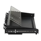 Kép 7/8 - Techly I-CABINET-TRAY14BK Kihúzható Rack Polc Mobil Eszközök Számára 14 Hellyel