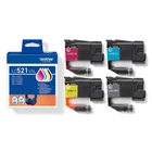Kép 5/5 - Brother LC521VAL tintapatron 4 db Eredeti Fekete, Cián, Magenta, Sárga