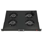 Kép 1/4 - Extralink 19\" RACK MOUNT FAN PANEL (4 FANS) WITH THERMOSTAT Ventilátor panel