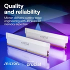Kép 5/5 - Crucial CP2K32G60C40U5W Pro DDR5-6000 64GB Kit (32GBx2) UDIMM OC Gaming Memory