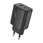 Kép 1/2 - Foneng EU66 A+C hálózati töltő, PD 20W (fekete)