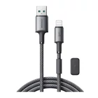 Kép 1/6 - Joyroom S-A50 Unlimited 3A USB - Lightning kábel 1.2m szürke