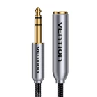 Kép 1/3 - Audiokábel 6.35mm-es hím és nőstény Vention 1m
