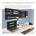 Kép 2/10 - StarTech.com 132UE-TB4USB4DOCK dokkoló állomás és port replikátor Vezetékes Thunderbolt 4 Szürke