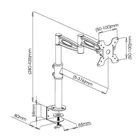 Kép 3/5 - Techly ICA-LCD 502BK Forgatható Asztali Tartó 13-27" LCD Monitorokhoz 6kg-ig