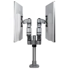 Kép 7/10 - StarTech.com ARMDUALPS asztali TV konzol 68,6 cm (27") Ezüst