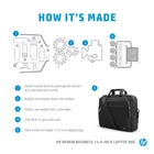 Kép 10/10 - HP notebook táska Renew Business 15,6" fekete (3E5F8AA)