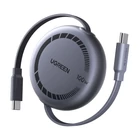 Kép 1/5 - Ugreen L531 USB-C-USB-C visszahúzható kábel, Power Delivery (PD) 100W, 1m (szürke)