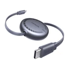 Kép 2/5 - Ugreen L531 USB-C-USB-C visszahúzható kábel, Power Delivery (PD) 100W, 1m (szürke)
