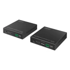 Kép 1/4 - Optikai szálas HDMI hosszabbító 4K/60Hz KVM USB 1.1 IP 1G-en akár 40km/300m, max. 253 vevő, HDMI Loop-Out, Audio - készlet