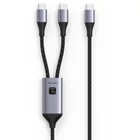 Kép 1/5 - Techly ICOC MU2C-2C100W USB-C 2x USB-C Töltőkábel 100W 1,5m PD QC PPS