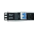 Kép 4/7 - Techly I-CASE STRIP-16SH 19' Áramelosztó 1.5U X6 - Schuko aljzatok