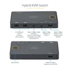 Kép 8/10 - StarTech.com SV221HUC4K KVM kapcsoló Fekete