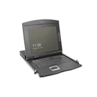 Kép 1/8 - Moduláris KVM konzol 19'' HD TFT, 8 HDMI port, érintőpad, FR billentyűzet, fekete