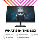 Kép 10/10 - OMEN by HP 23.8 inch FHD 165Hz Gaming Monitor - OMEN 24 számítógép monitor 60,5 cm (23.8") 1920 x 1080 pixelek Full HD LCD Fekete