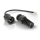 Kép 1/3 - QuWireless QRJ45 hálózati kábel Fekete 0,16 M
