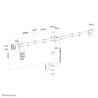 Kép 10/10 - Neomounts FPMA-D550D3BLACK asztali TV konzol 68,6 cm (27") Fekete
