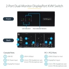 Kép 6/9 - StarTech.com P2DD46A2-KVM-SWITCH KVM kapcsoló Fekete
