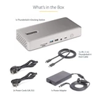 Kép 7/10 - StarTech.com 132UE-TB4USB4DOCK dokkoló állomás és port replikátor Vezetékes Thunderbolt 4 Szürke